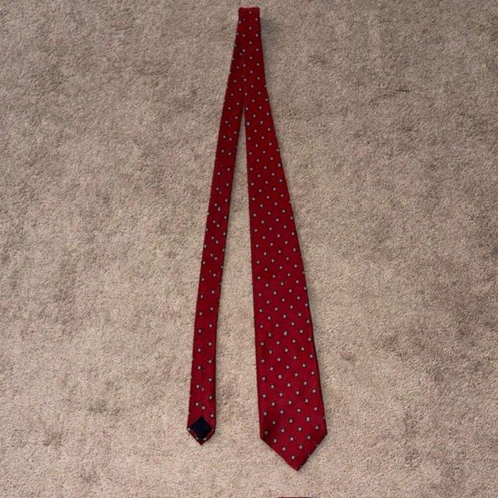 NWT Brooks Brothers 346 Mens Pure Silk Tie Geometric Red Blue